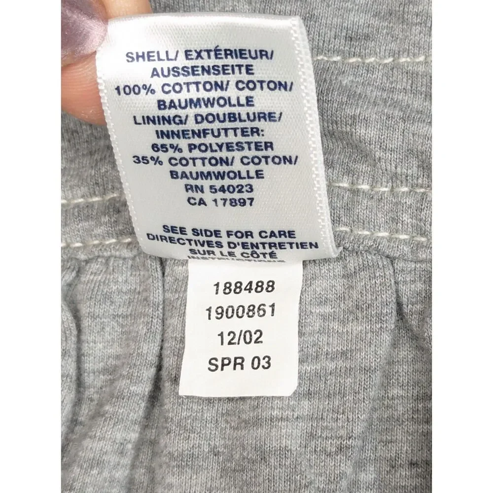 Vintage Baby Gap Y2K Denim Jumper Overall Dress Sz 3-6 Mos Teddy Bear Logo Lined
